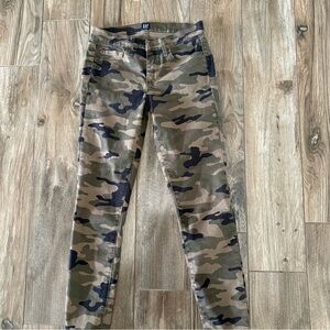 DAP Mid Rise True Skinny Ankle Jeans in Camo